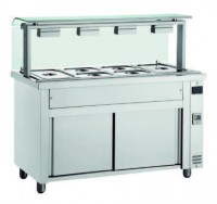 WAO 4 Speiseausgabe warm mit Hustenschutz 4 x 1/1 GN