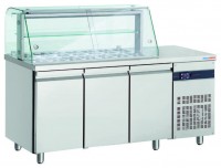 KA 3/1 Speisausgabe kalt mit Glasaufbau 3 ½ x 1/1 GN 150