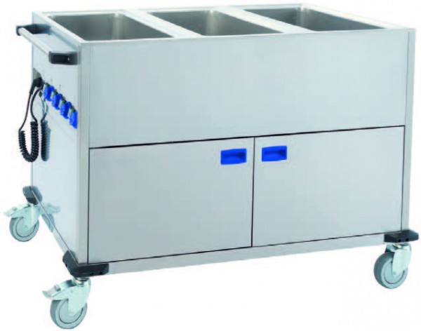 BW3W Bain-Marie-Wagen mit Wärmeschrank